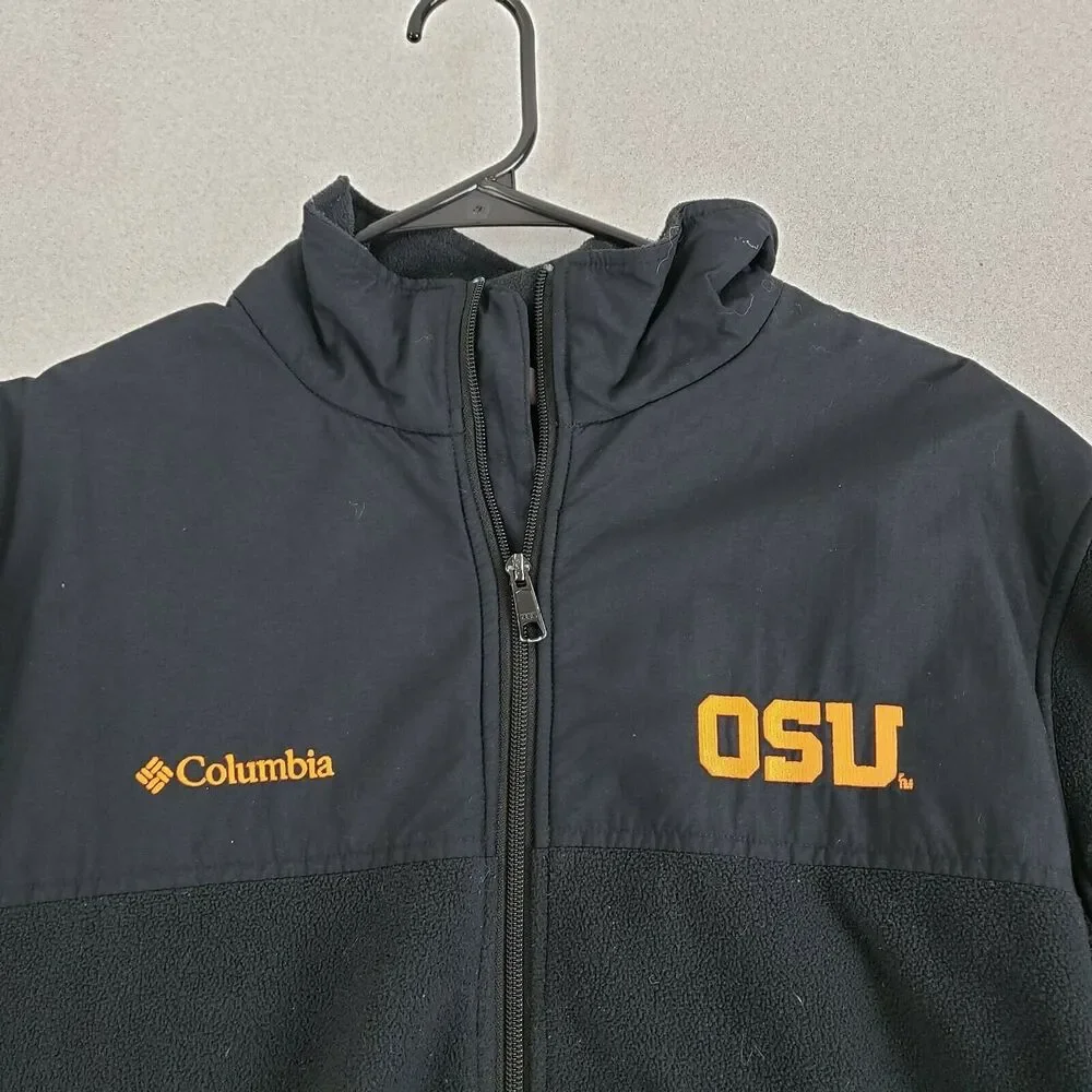 Columbia Mens Black‎ Oregon Beavers jacket. Wind Breaker Jacket Size XL